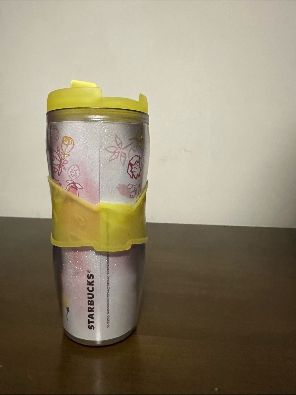 Starbucks Floral Plastic Travel Mug